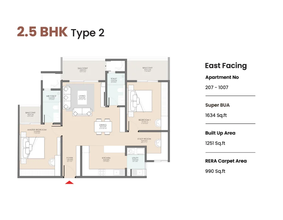 2.5 BHK 2