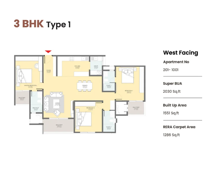3BHK 1